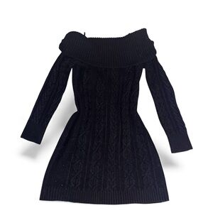 Elegant Black Long Sleeve Dress